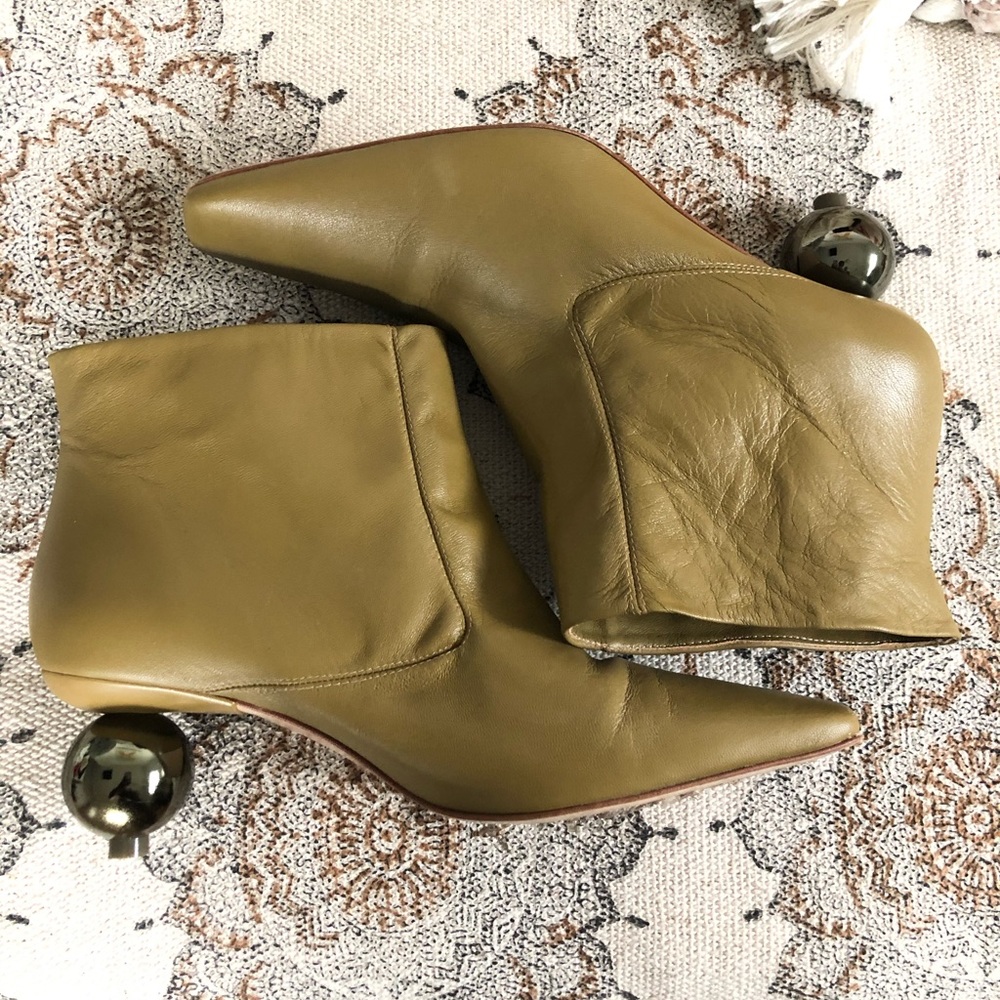 Zara sculpted metal heel bootie